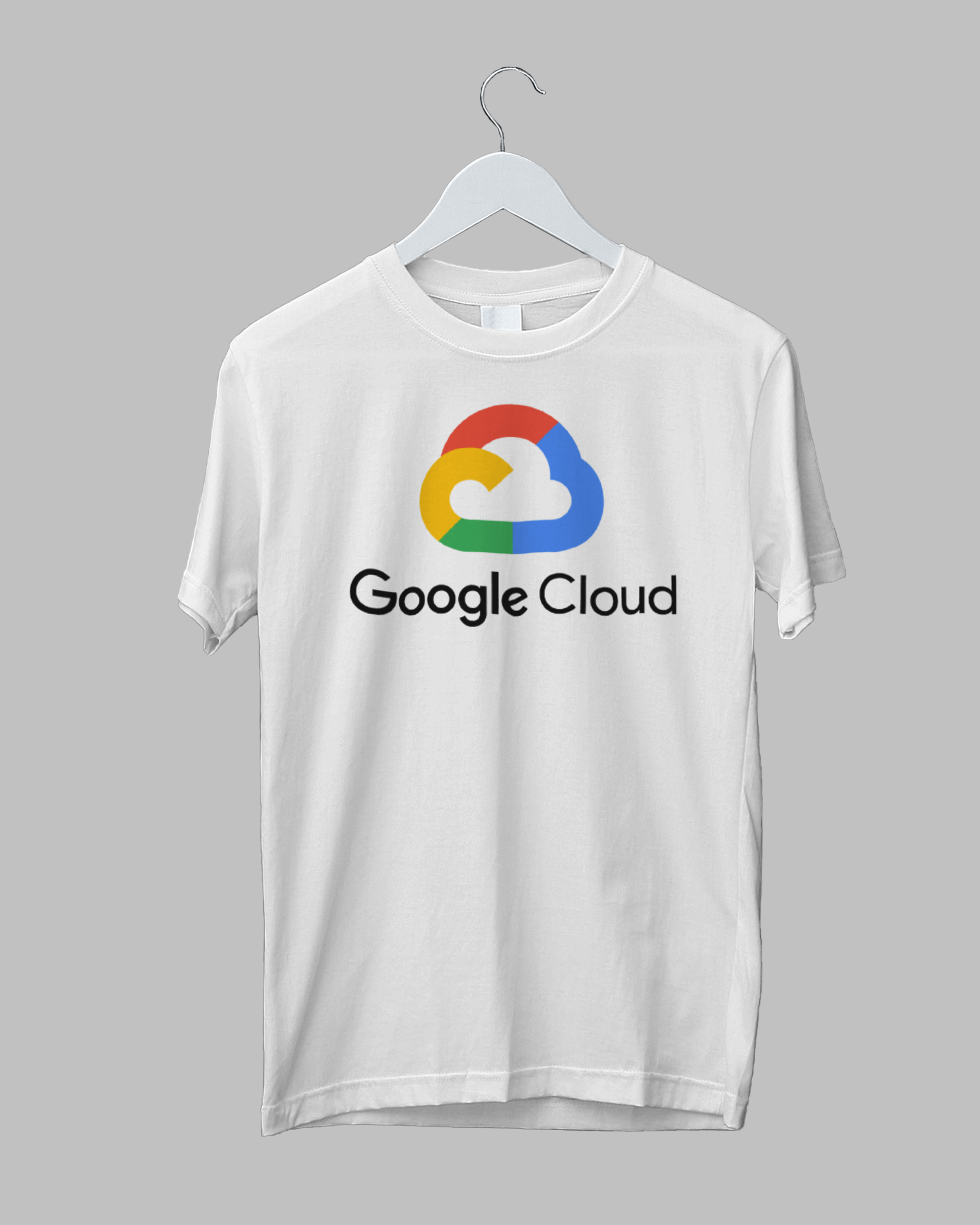 Google Cloud Half Sleeve Unisex T-Shirt - White -M | TradzHub
