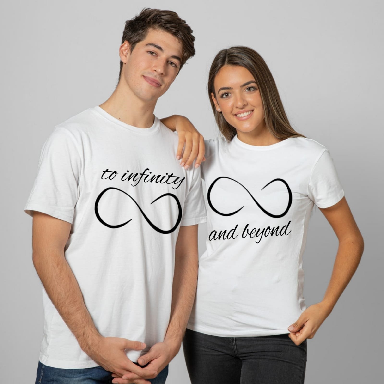 to infinity and beyond couple t shirt