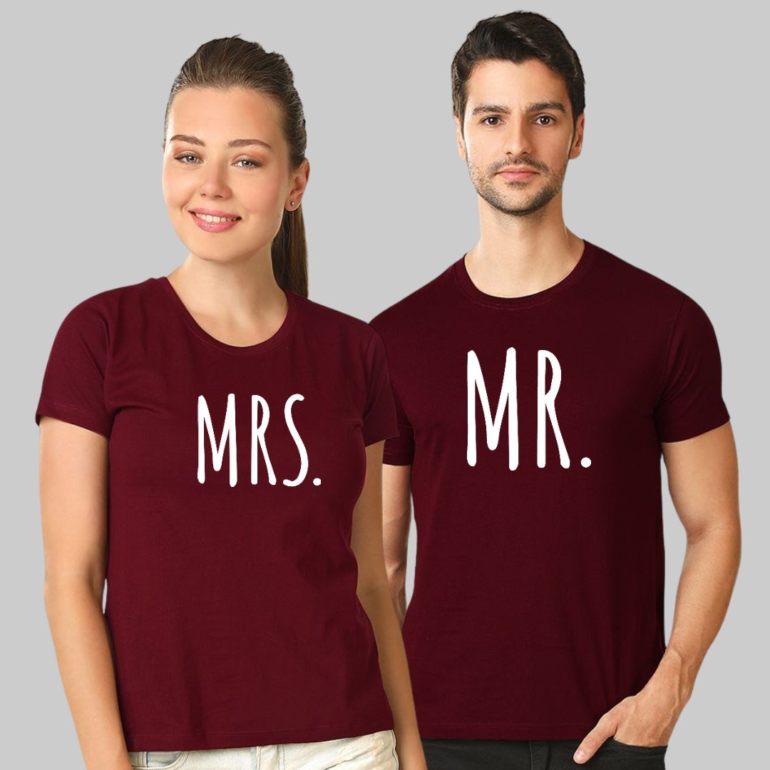 couple shirt maroon